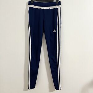 Adidas Tiro 15 Jogger Pants Size XS Navy Blue White Stripes Climacool Running